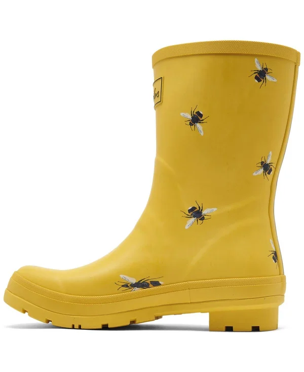 Joules Women's Molly Welly Mid Height Rain Boots from Finish Line 11163320 - 5, Gold Botanical