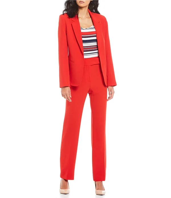 Preston York Flat Front Slim Straight Leg Pant - 18