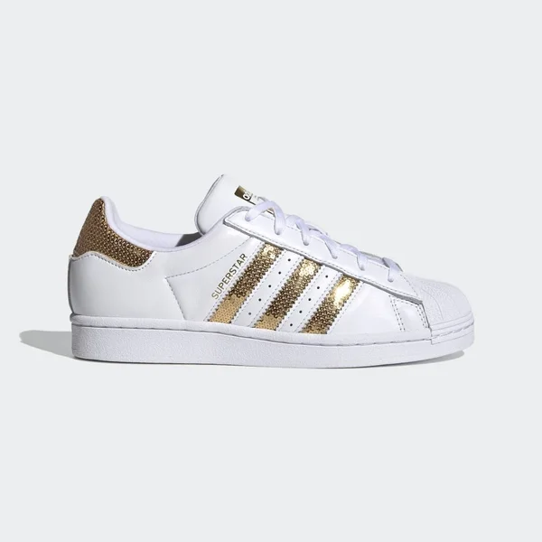 Adidas Superstar Shoes White/Gold G55658 - 7.5