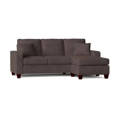 Morpheus 82x22 Wide Right Hand Facing Sofa & Chaise Mercury Row Body Fabric: Bulldozer Pewter