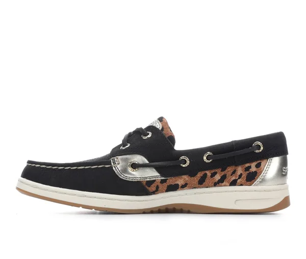 Women's Sperry Bluefish Boat Shoes in Black Cheetah Size 6 Medium