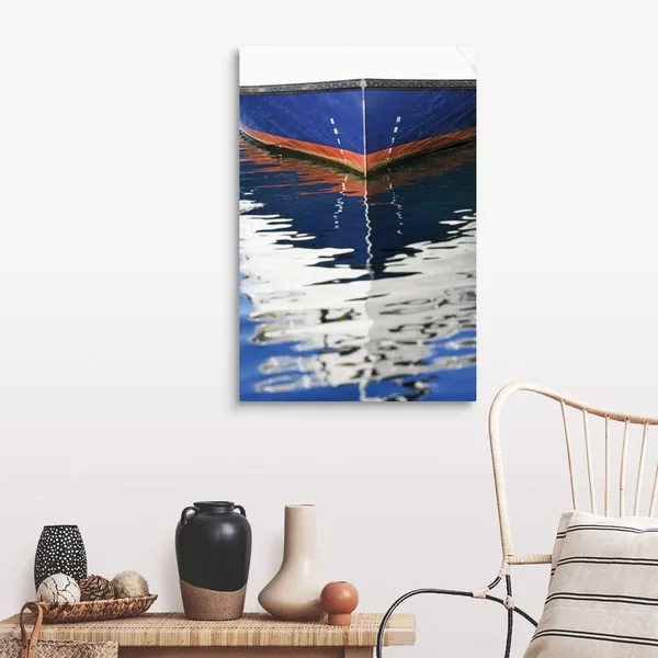 Reflection of Boat in Water - Canvas Wall Art, 24x36, Great Big Canvas