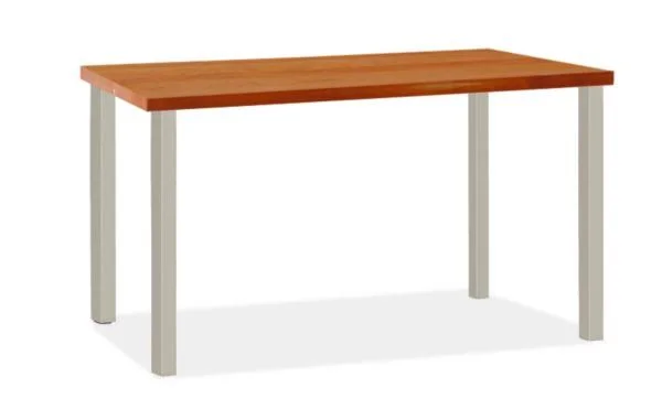 Room & Board - Modern Parsons Leg 48W 24d Table w/ 2x22 Leg, Cherry Top w/ Taupe Base