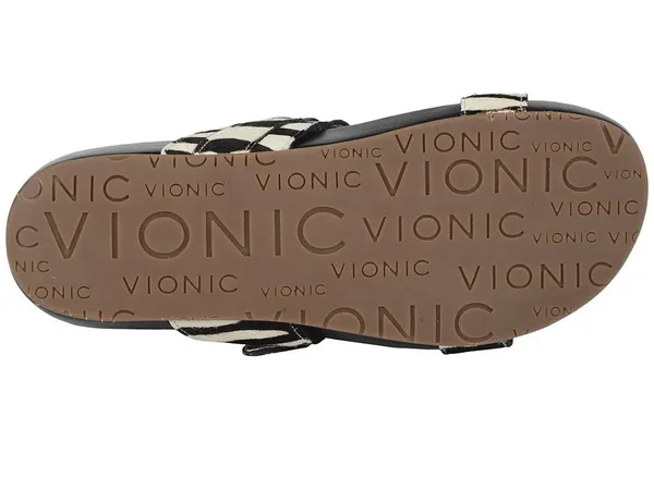 Women's Vionic with Orthaheel Technology Samar Sandal, Black Zebra