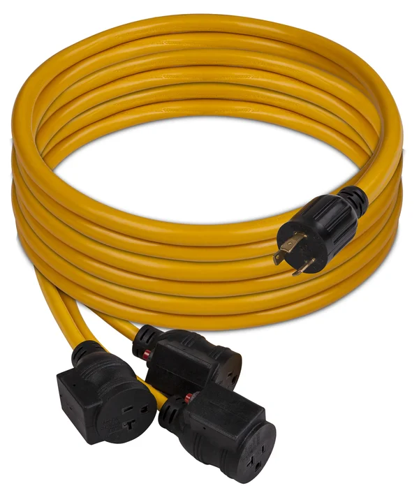 Firman 1105 30 Amp Generator Power Cord (l5-30p to 3x5-20R)