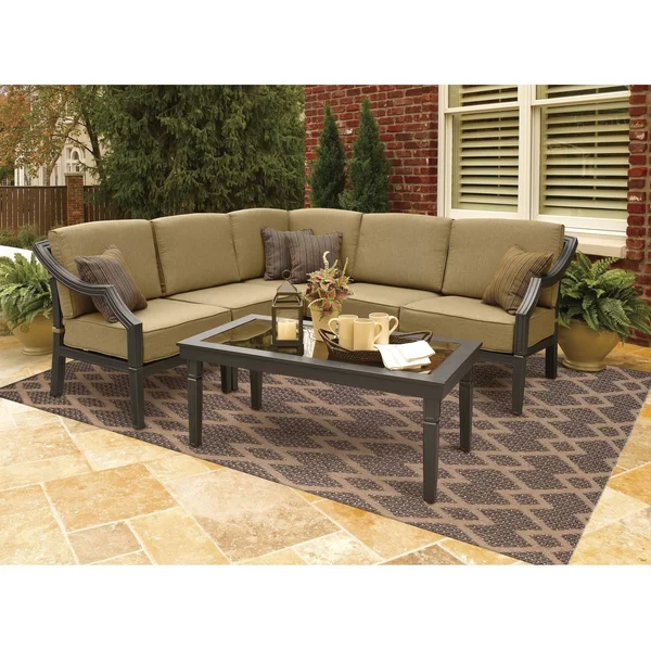 Central Oriental 1701PU70.106P 6 ft. 7 in. x 9 ft. 6 in. Cocoa Bay Diamond Rug Brown