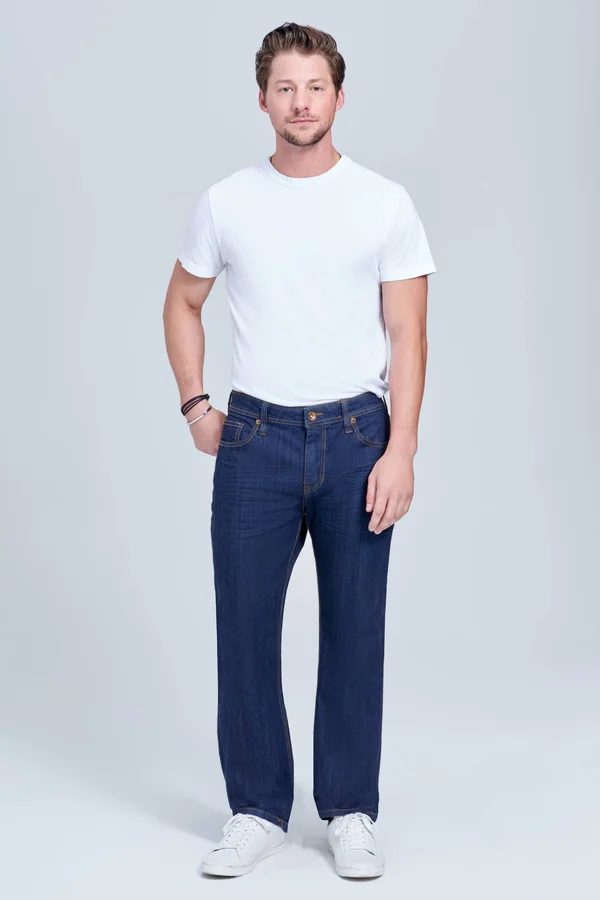 Seven7 Men's Straight 4-Way Stretch Jean - 3D Rinse - 3D Rinse