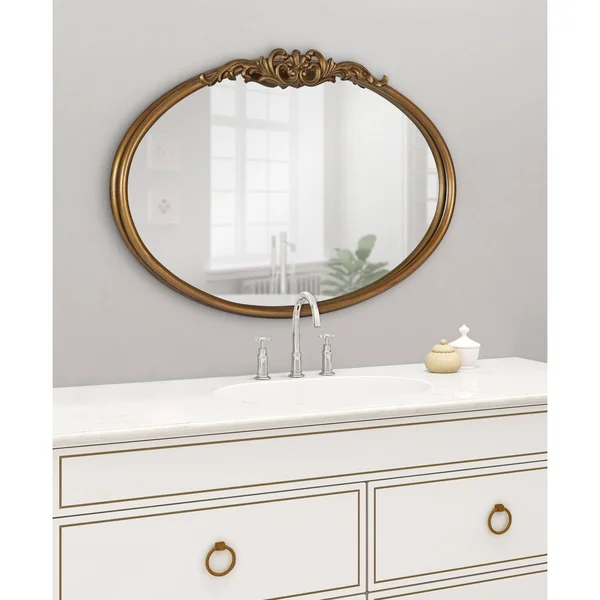 Kate and Laurel Arendahl Glam Ornate Mirror - 18x24 - Silver