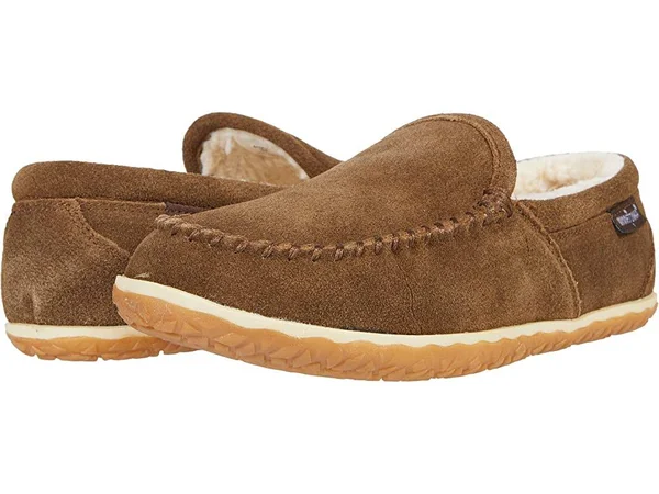 Men's Moccasin Slippers Tilden by Minnetonka 9, Autumn Brown