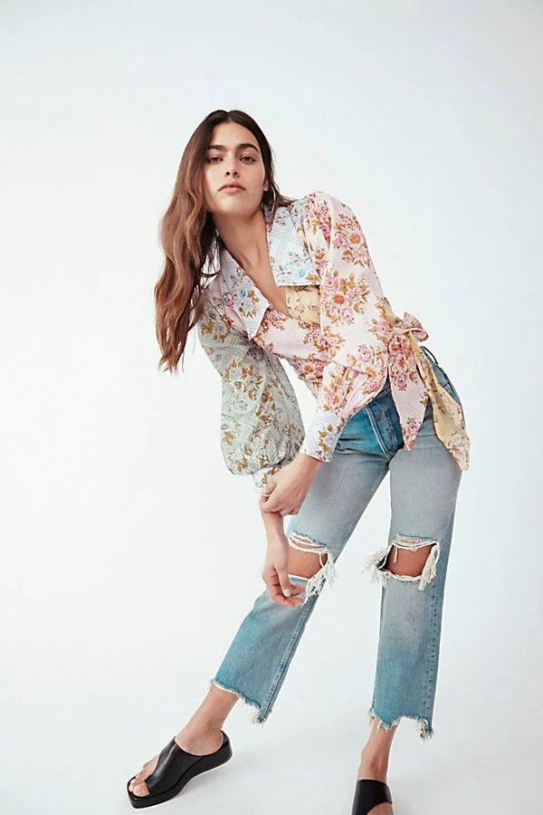 Maggie Mid-Rise Straight-leg Jeans by We The Free at Free People in Blue, Size: 25 L