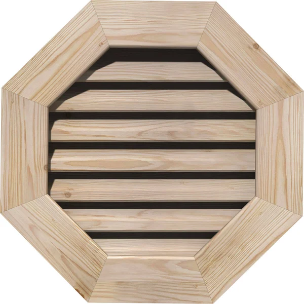 Ekena Millwork GVWOC20X2001SFUPI 20x22W x 20x22H Octagonal Gable Vent (25x22W x 25x22H Frame Size): Unfinished - Functional, Smoo