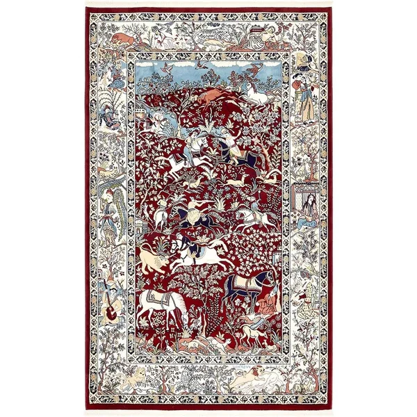 Unique Loom Birmingham Narenj Area Rug - 10& x 10& Round - Burgundy