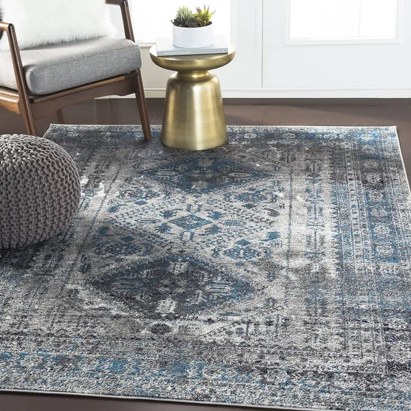 Artistic Weavers Desta Blue/Grey Area Rug, 6&7x22 Square