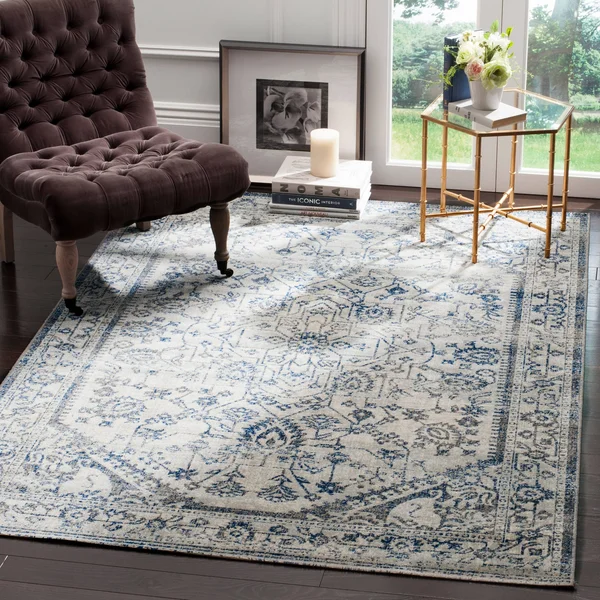 Safavieh Artisan ATN318C 5&1x22 x 7&6x22 Silver, Blue Area Rug