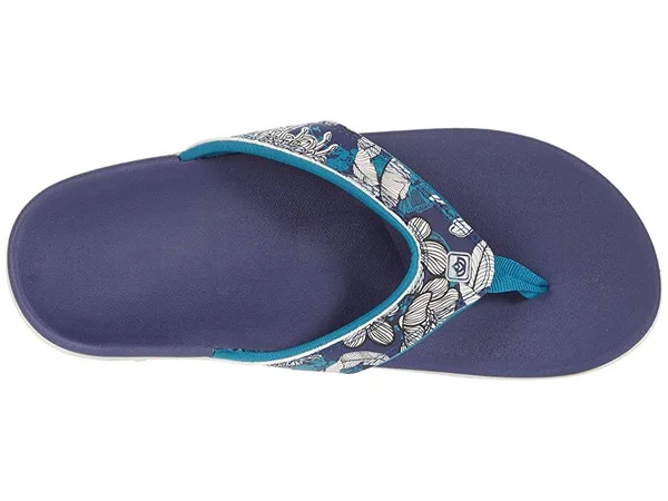 Spenco Yumi Tropical Women's Sandals Navy : 6 D - Wide