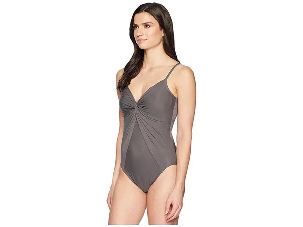 Miraclesuit Rock Solid Love Knot Underwire One Piece 8, Mineral