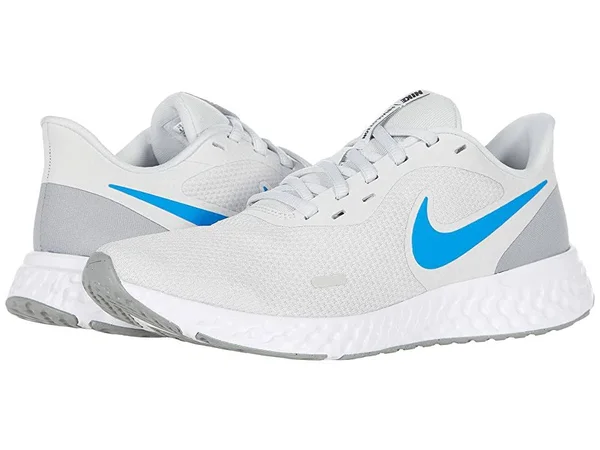 Men's Nike Revolution 5 Running Shoes in Grey/Blue/White Size 7 Medium