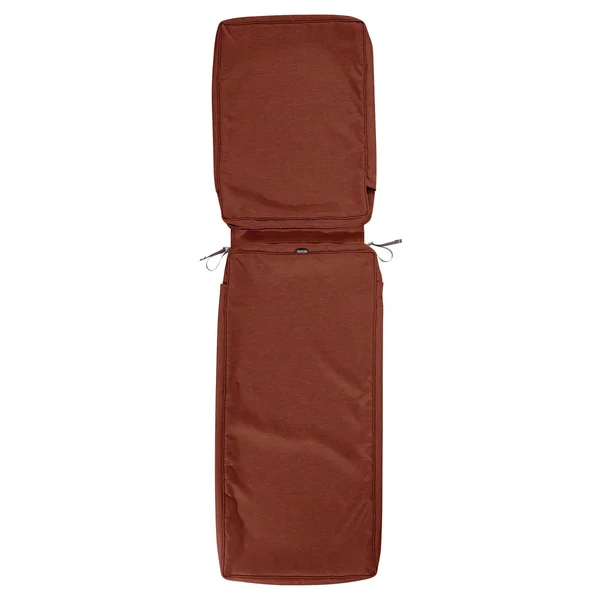 80x22 x 26x22 x 3x22 Montlake Water-Resistant Patio Chaise Lounge Cushion Slip Cover Heather Henna Red - Classic Accessories