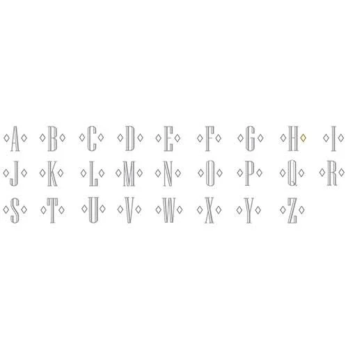Lenox Federal Platinum Block Monogram Dinnerware Tidbit Plates, Set of 4, N