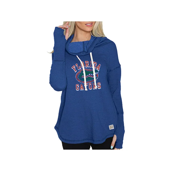 Original Retro Brand Florida Gators Women's Royal Funnel Neck Pullover Sweatshirt Size: Extra Large