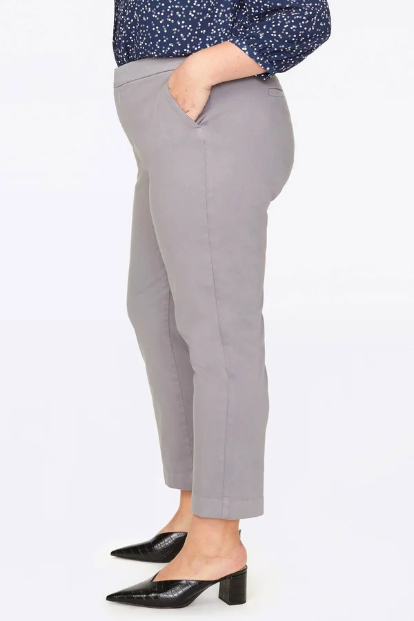 Nydj Women's Everyday Trouser Pants in Plus Size Grey, Size: 20W