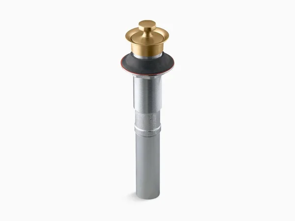 Kohler K-7127-BGD Vibrant Moderne Brushed Gold Bathroom Sink Drain with Non-Removable Metal Stopper Without Overflow