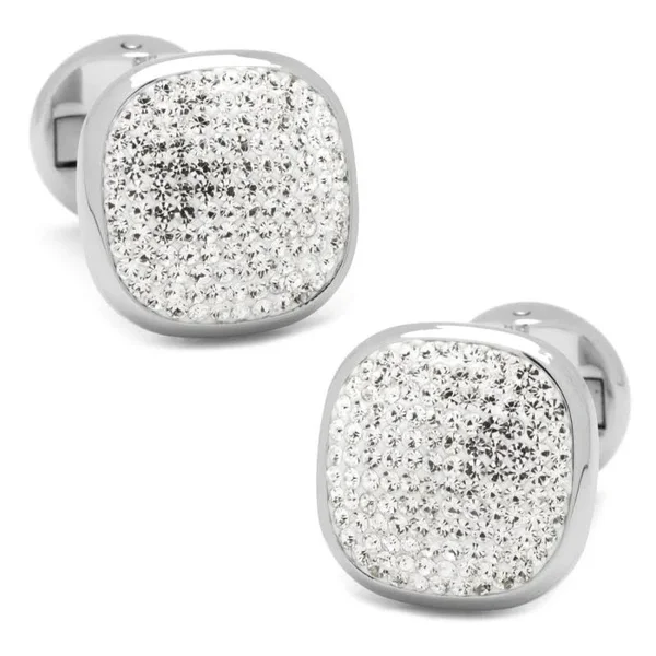 White Pave Crystal Stud Set