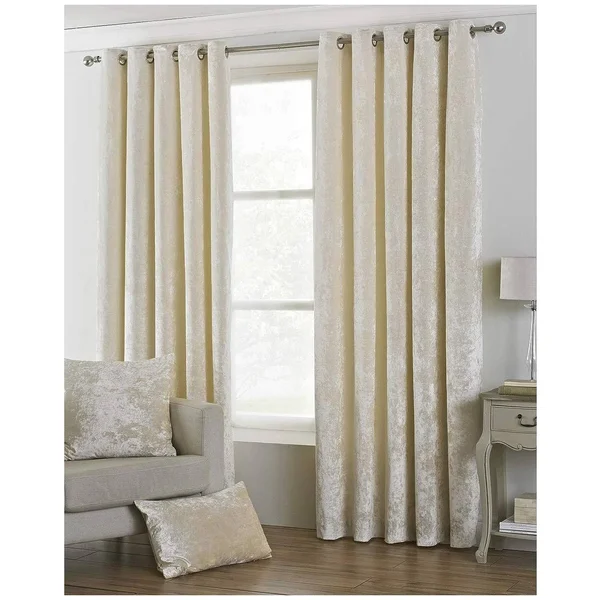(90 x 72in, Ivory) Riva Paoletti Verona Eyelet Curtains