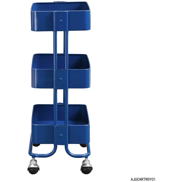 Linon Royal Blue Three Tier Cart