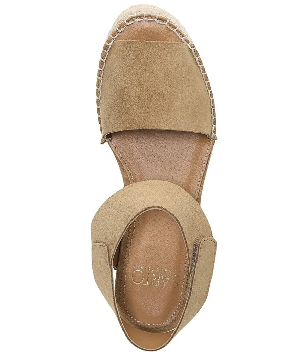 Sarto by Franco Sarto Oak Suede Espadrille Sandals, Womens, 6M, Black