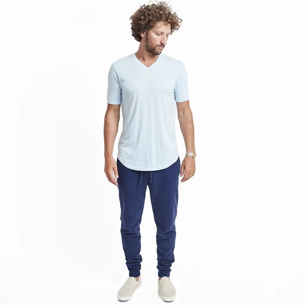 Goodlife Triblend Scallop V-Neck T-Shirt Cool Blue