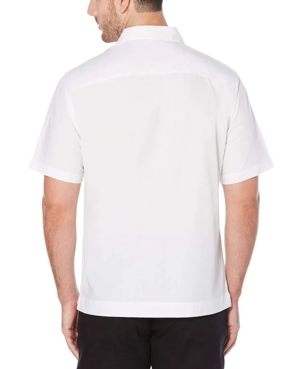 Cubavera Big and Tall Mens Short Sleeve Button-Down Shirt, 2X-Large, White