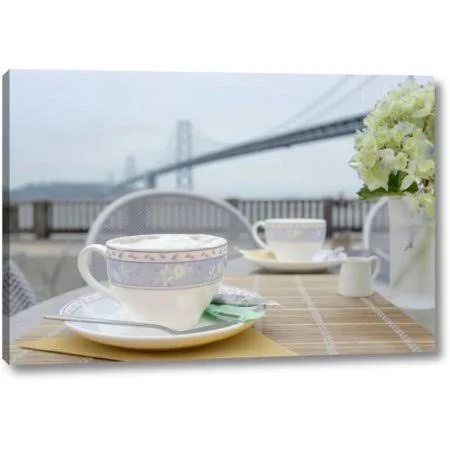 Winston Porter &Dream Cafe Bay Bridge - 1& by Alan Blaustein Giclee Art Print on Wrapped Canvas, Size: 21 inch H x 32 inch W x 1