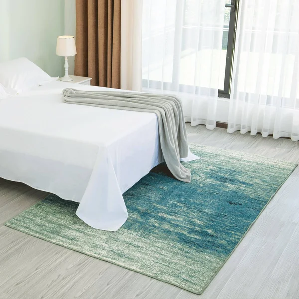 Subrtex Geometric Low Pile Stain Resistant Area Rug or Runner - 3&x5& - Gray White