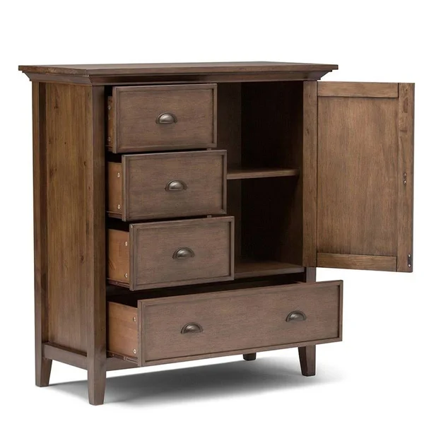 Atlin Designs Accent Chest in Rustic Natural Aged Brown - AD-1598084