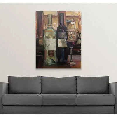 &A Reflection of Wine II& by Marilyn Hageman Painting Print Great Big Canvas Format: Canvas, Size: 48x22 H x 38x22 W x 1.5x22 D