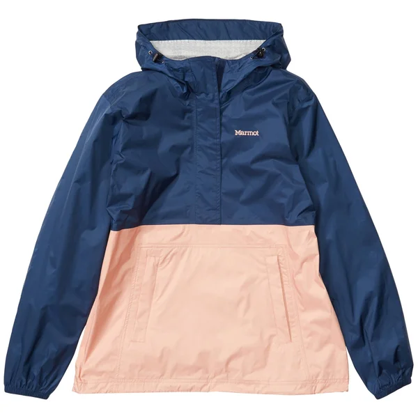 Marmot Women's PreCip Eco Anorak - XL - Arctic Navy, Pink Lemonade