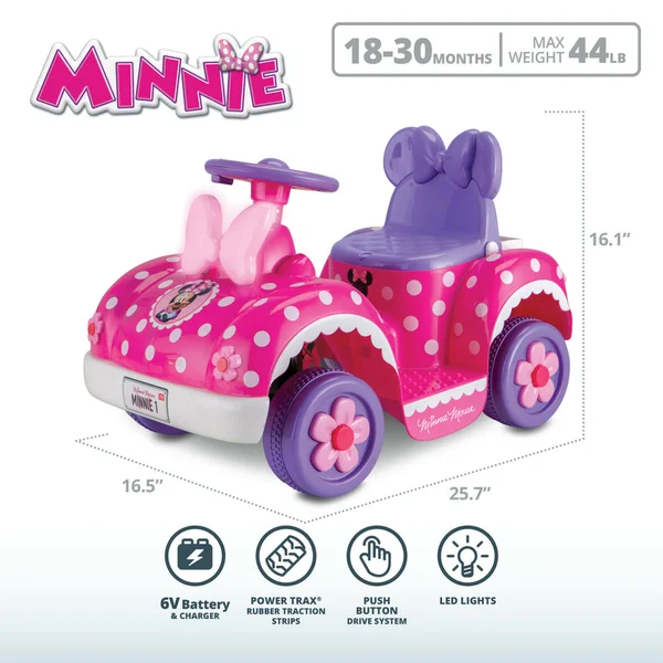 Disney&s Minnie Mouse Toddler Ride-On Toy by Kid Trax