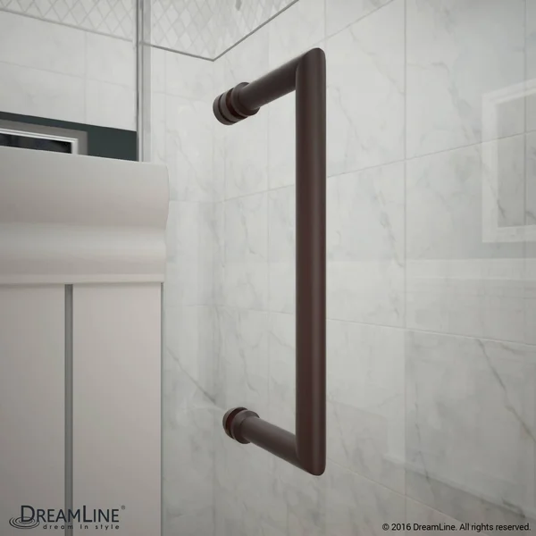 DreamLine SHDR-243757210-06 Unidoor Plus 37-1/2 to 38 in. W x 72 in. H Hinged Shower DOOR - Oil Rubbed Bronze Finish Hardware
