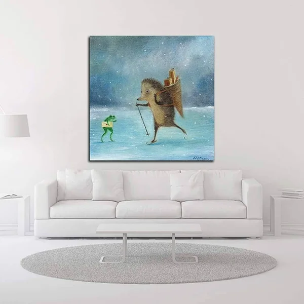 Tangletown Fine Art 24x22 x 24x22 Julemanden by DD McInnes Print on Canvas
