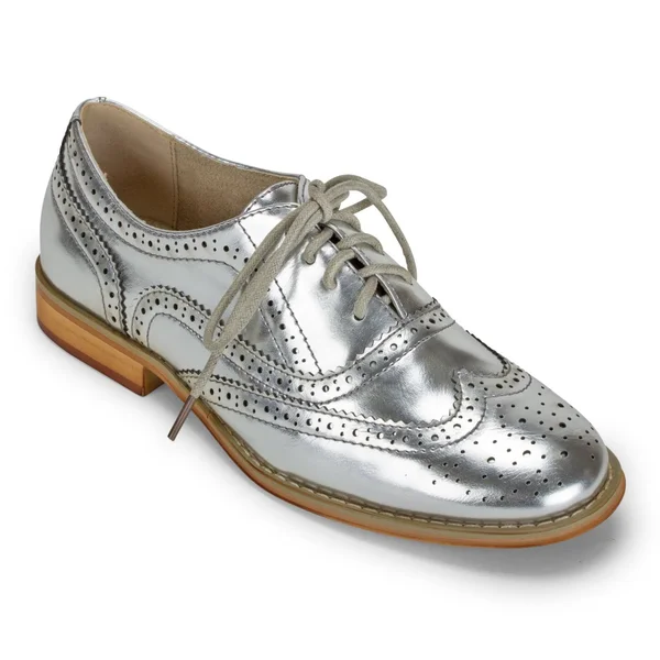 Wanted Babe Women's Wingtip Shoes - Size: 11, Silver