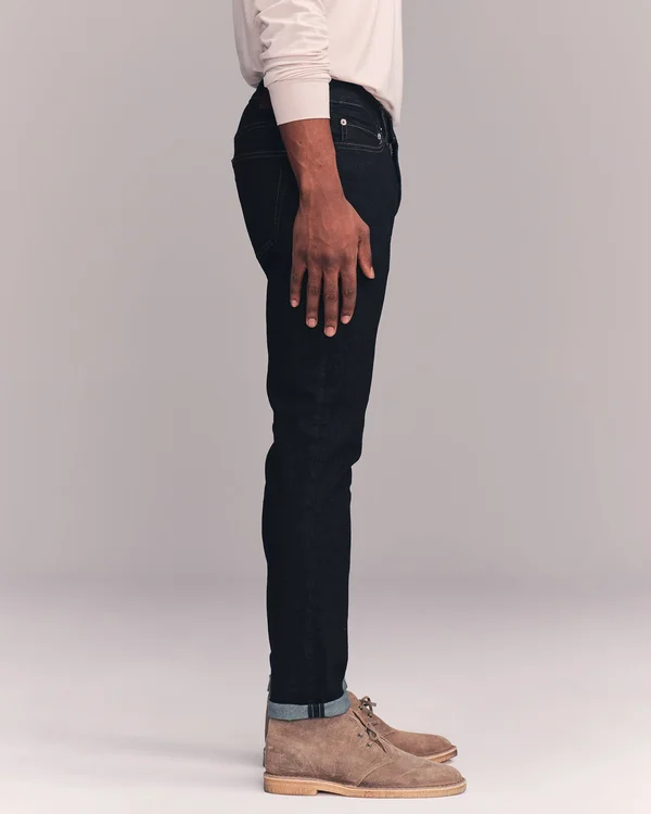 Men's Athletic Skinny Jeans in Dark Rinse, Size 28 x 32, Abercrombie & Fitch