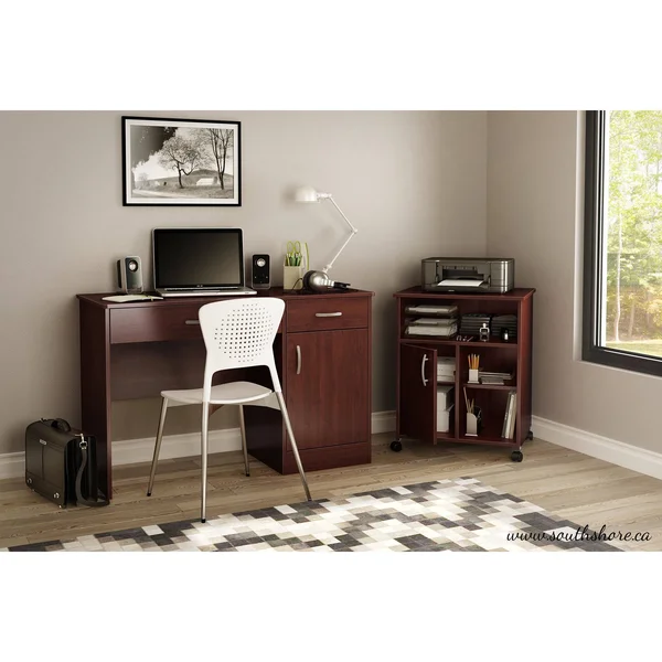 South Shore Axess - Storage unit - mobile - 3 shelves - particle board - pure black