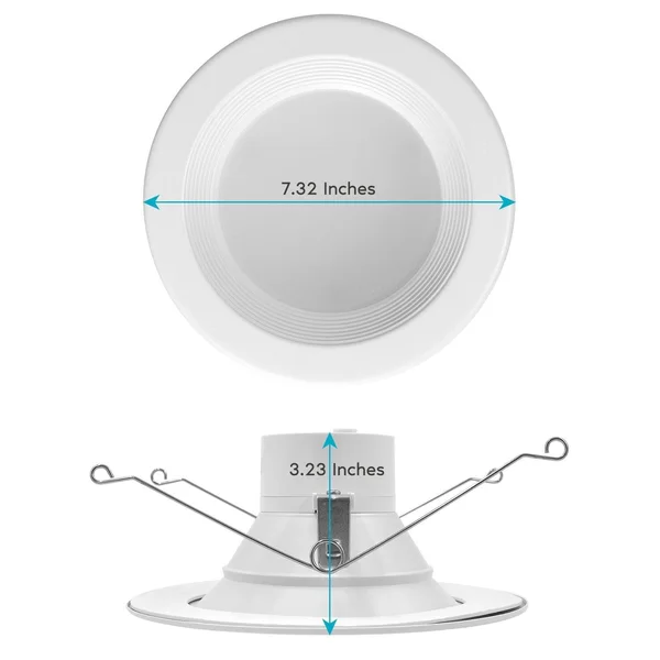 Luxrite 5/6x22 LED Recessed Downlight, Color Selectable 2700K - 5000K, Dimmable Can Light, 1100lm, Baffle Trim 16-Pack