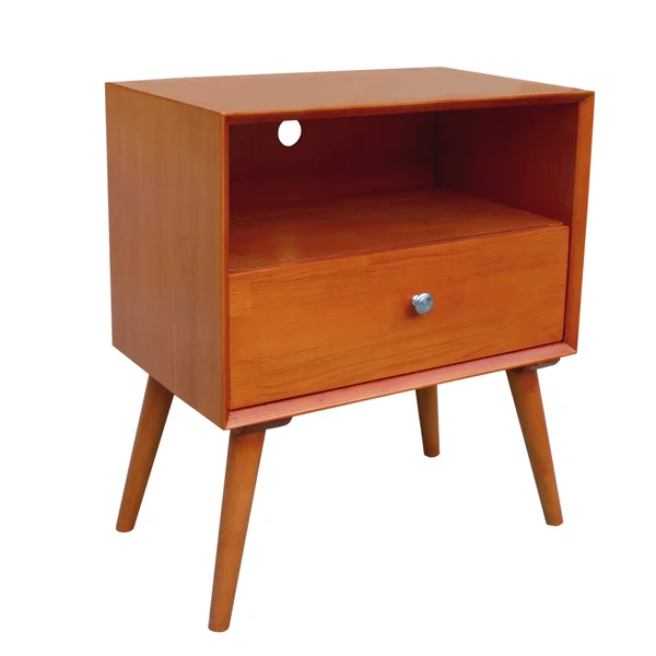 Porthos Home Side Table/Nightstand with Drawer - Red