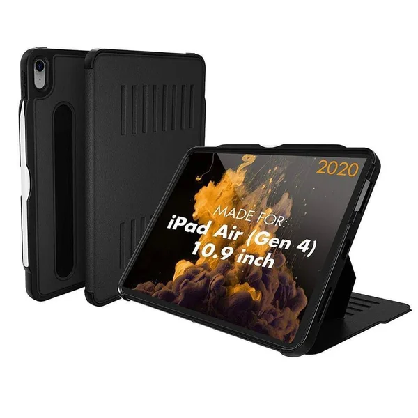 Zugu (New Model) The Alpha Case Cover for 10.9 inch iPad Air Gen 4 2020- Black