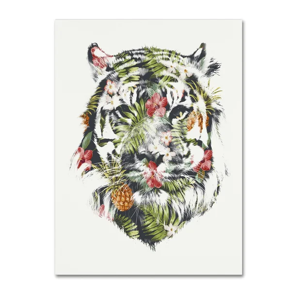 Tropical Tiger by Robert Farkas, 35x47-Inch Canvas Wall Art
