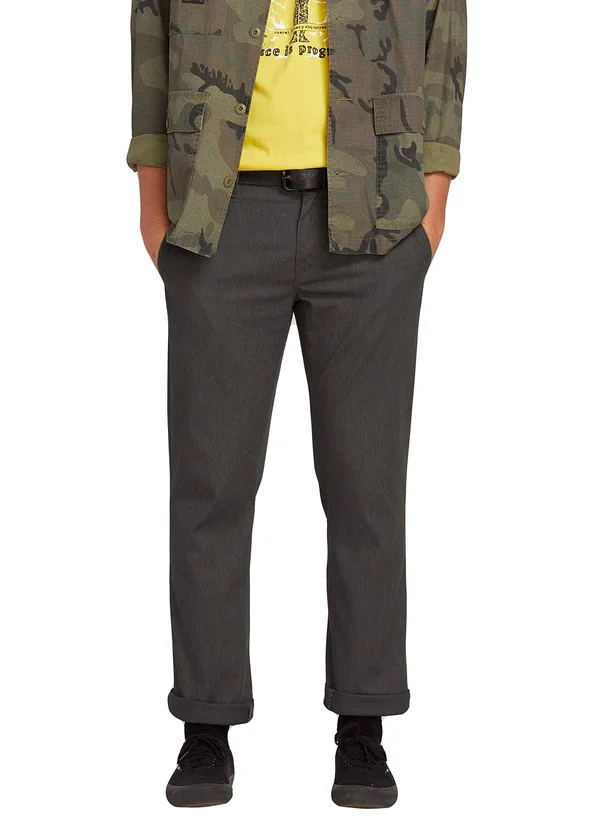 Volcom Frickin Modern Stretch (Charcoal Heather) Men's Casual Pants