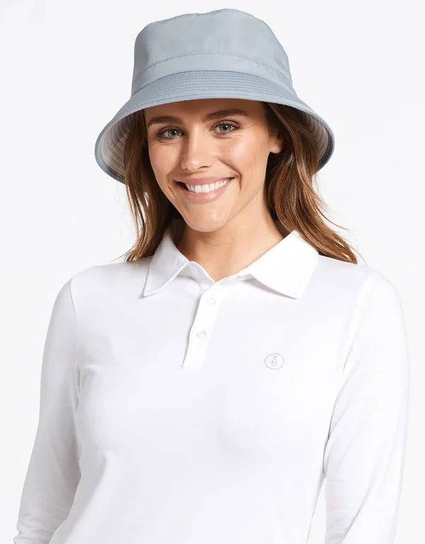 Sun Protective Resort Sun Hat for Women UPF50+, Women's Bucket Hat Misty Blue