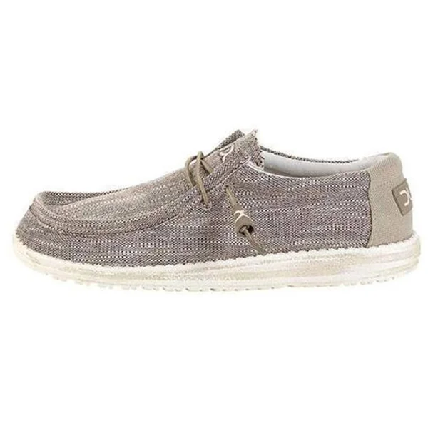 Hey Dude Wally Woven (Beige) Men's Shoes